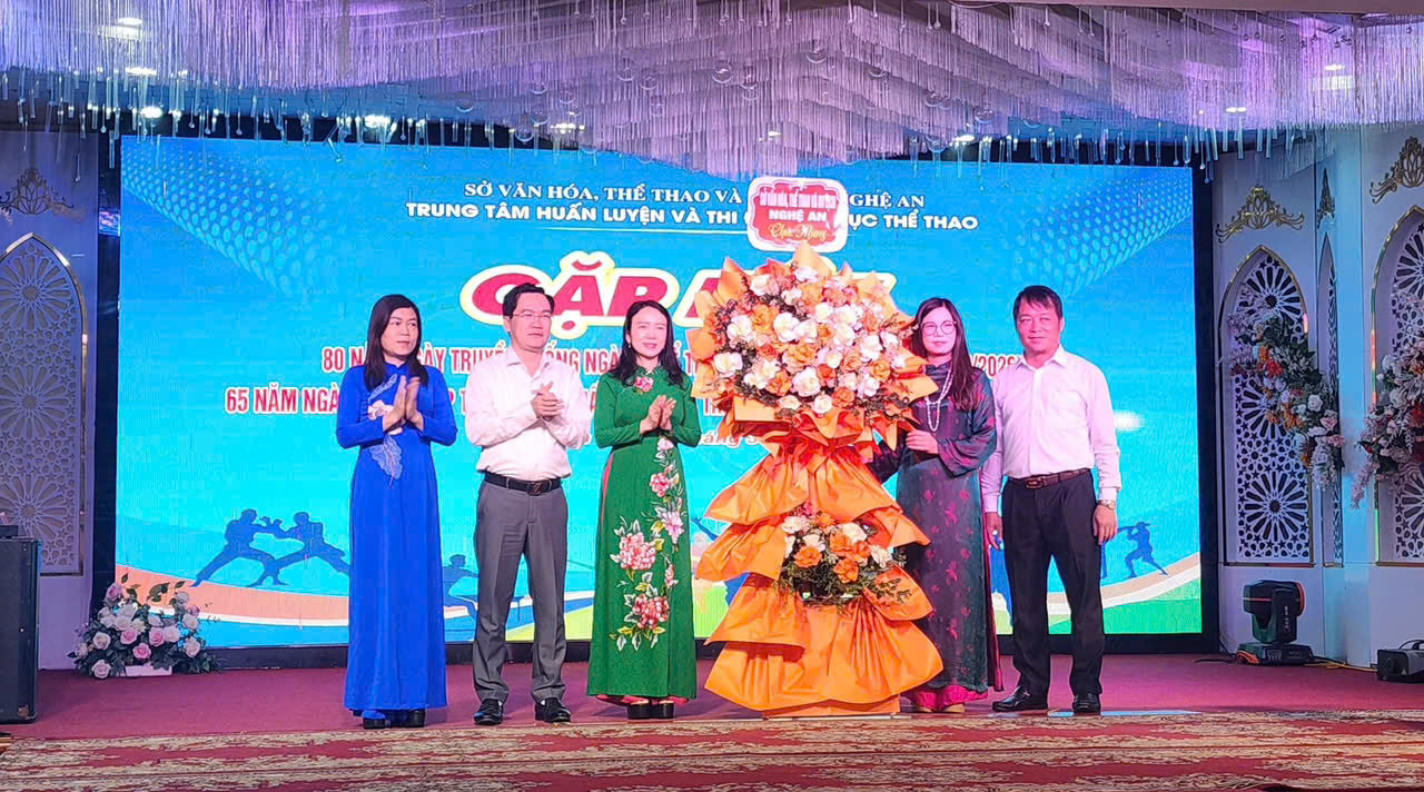 Trung tâm Huấn luyện và Thi đấu thể dục thể thao tỉnh Nghệ An: Tổ chức kỷ niệm 80 năm ngày truyền thống Ngành Thể thao Việt Nam và 65 năm thành lập Trung tâm Huấn luyện và Thi đấu TDTT