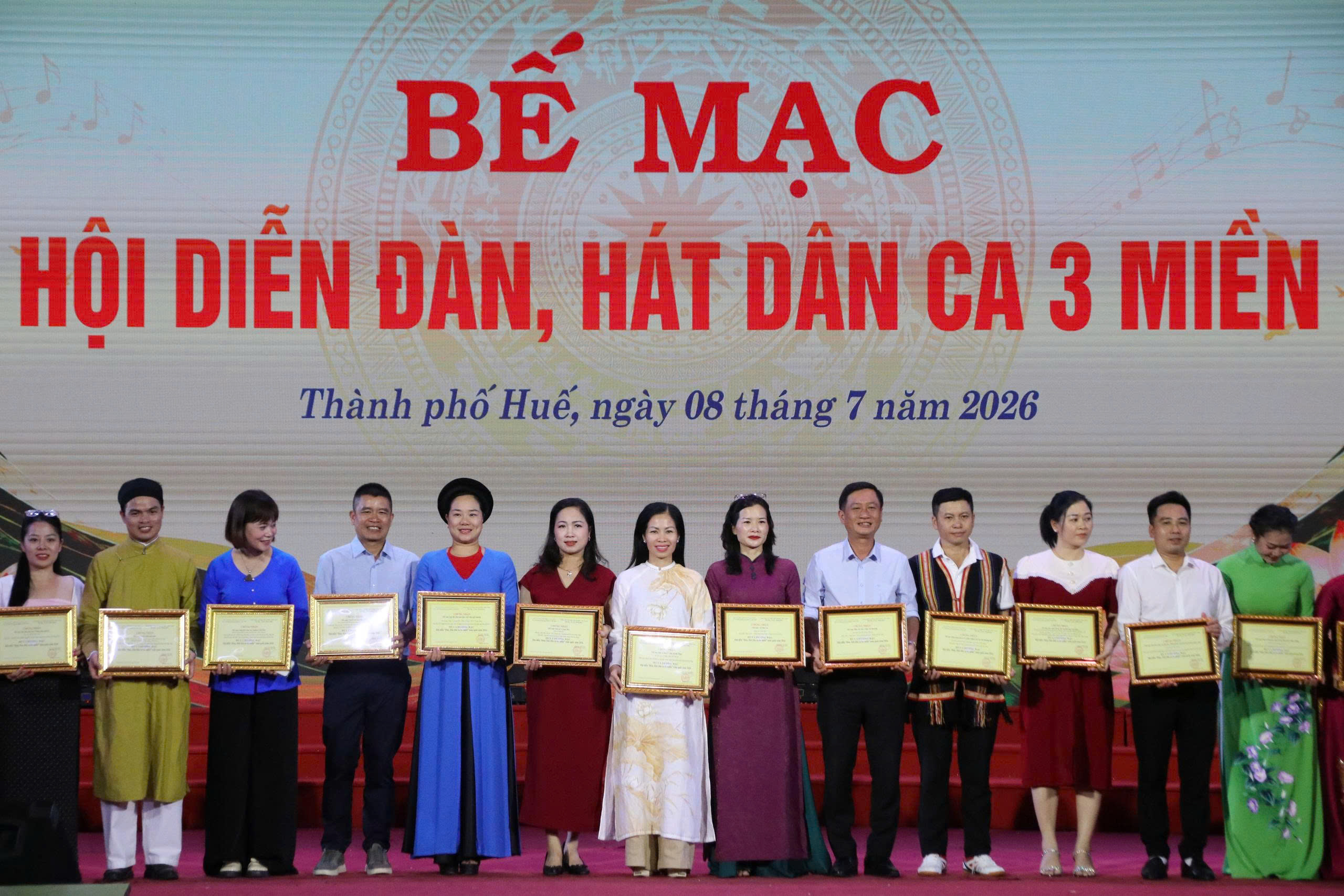 Hội diễn Đàn, hát dân ca 3 miền năm 2026: Đoàn Nghệ thuật quần chúng tỉnh Nghệ An đã xuất sắc giành 4 huy chương